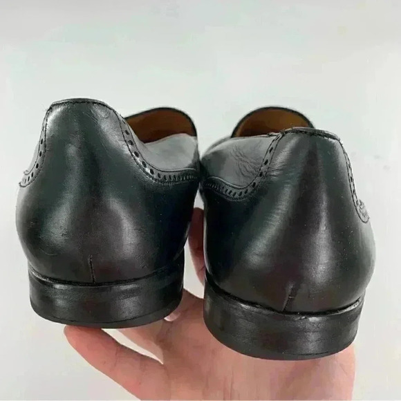 Mezlan mens loafers size 11.5 Havana black leather tassels Cap toe brogue main image 10